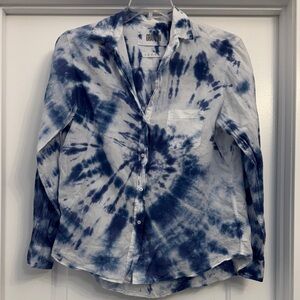 Grayson super light cotton Tie-Dye Button-Up Shirt